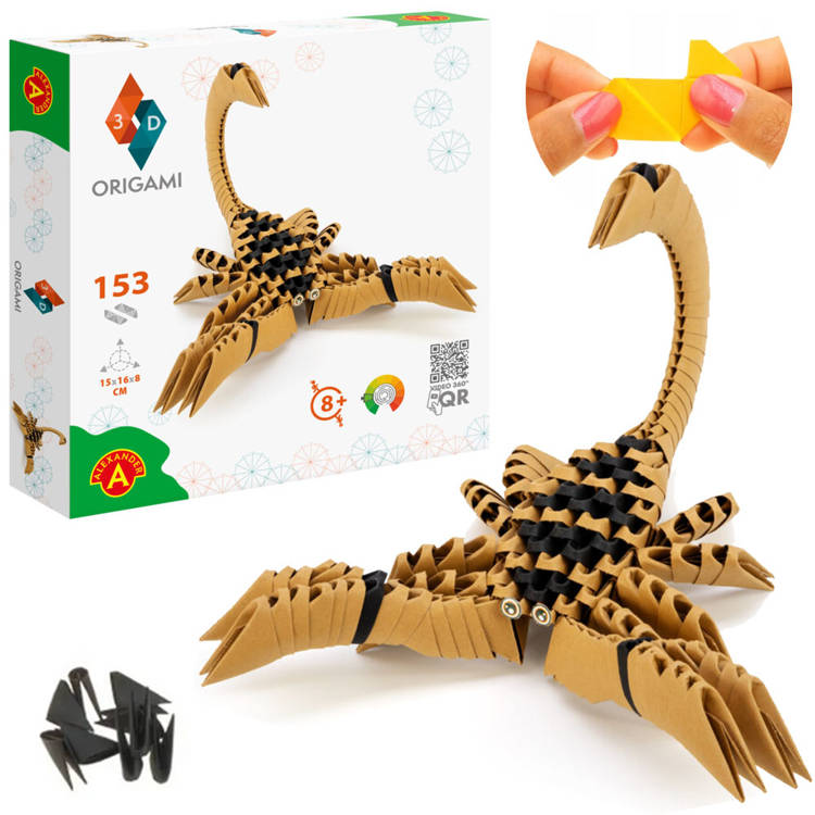 3D Origami – zvieratko Škorpión
